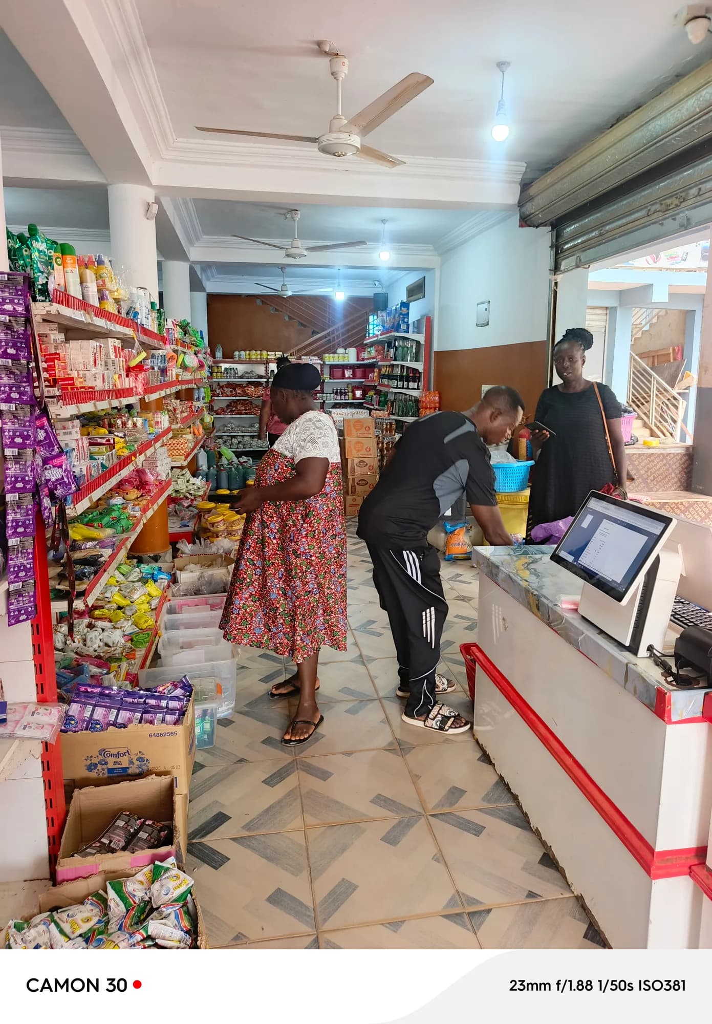 Inside the supermarket